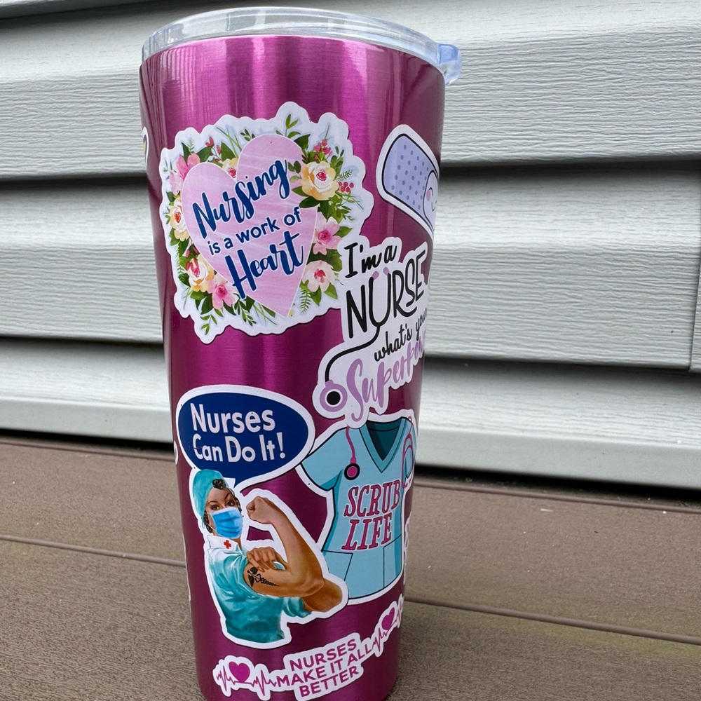 Nurse-Themed Pink Tumbler